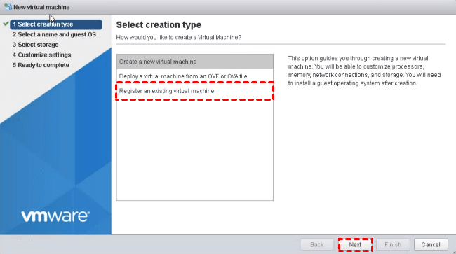 Vorhandene VM registrieren